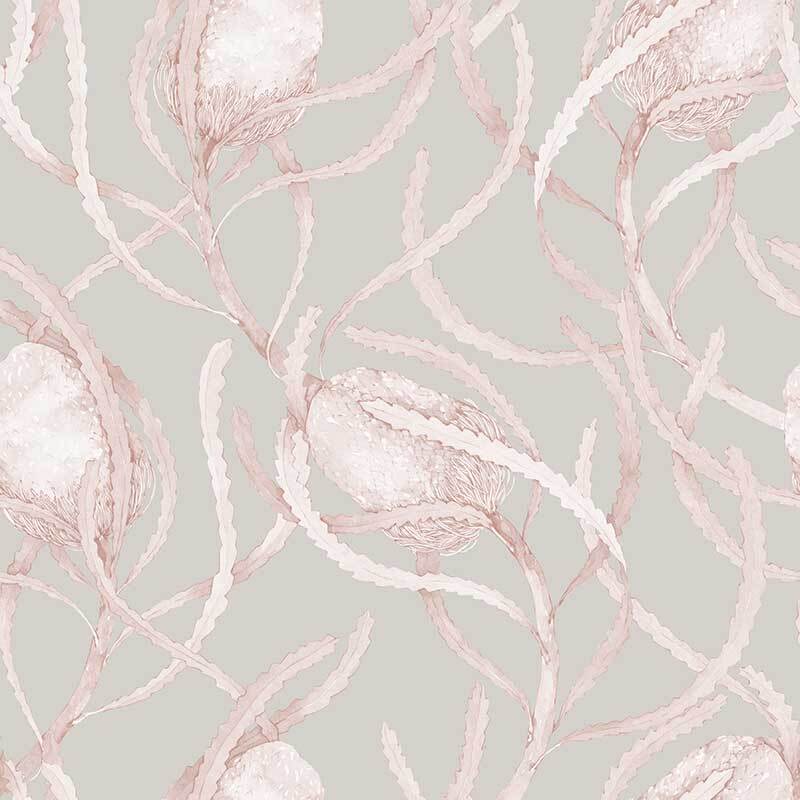 Banksia Mono Wallpaper - Premium Peel and Stick Wallpaper for Home Decor - Perfect for Living Room, Bedroom & Office
