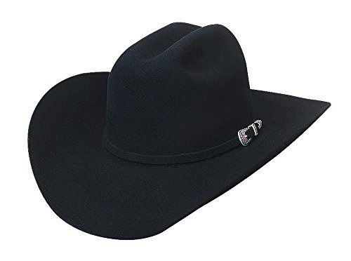 Authentic Black Cowboy Hat - Size 7 1/4 - Western Style Rancher Hat for Men & Women - Perfect for Rodeo, Halloween, and Country Music Festivals