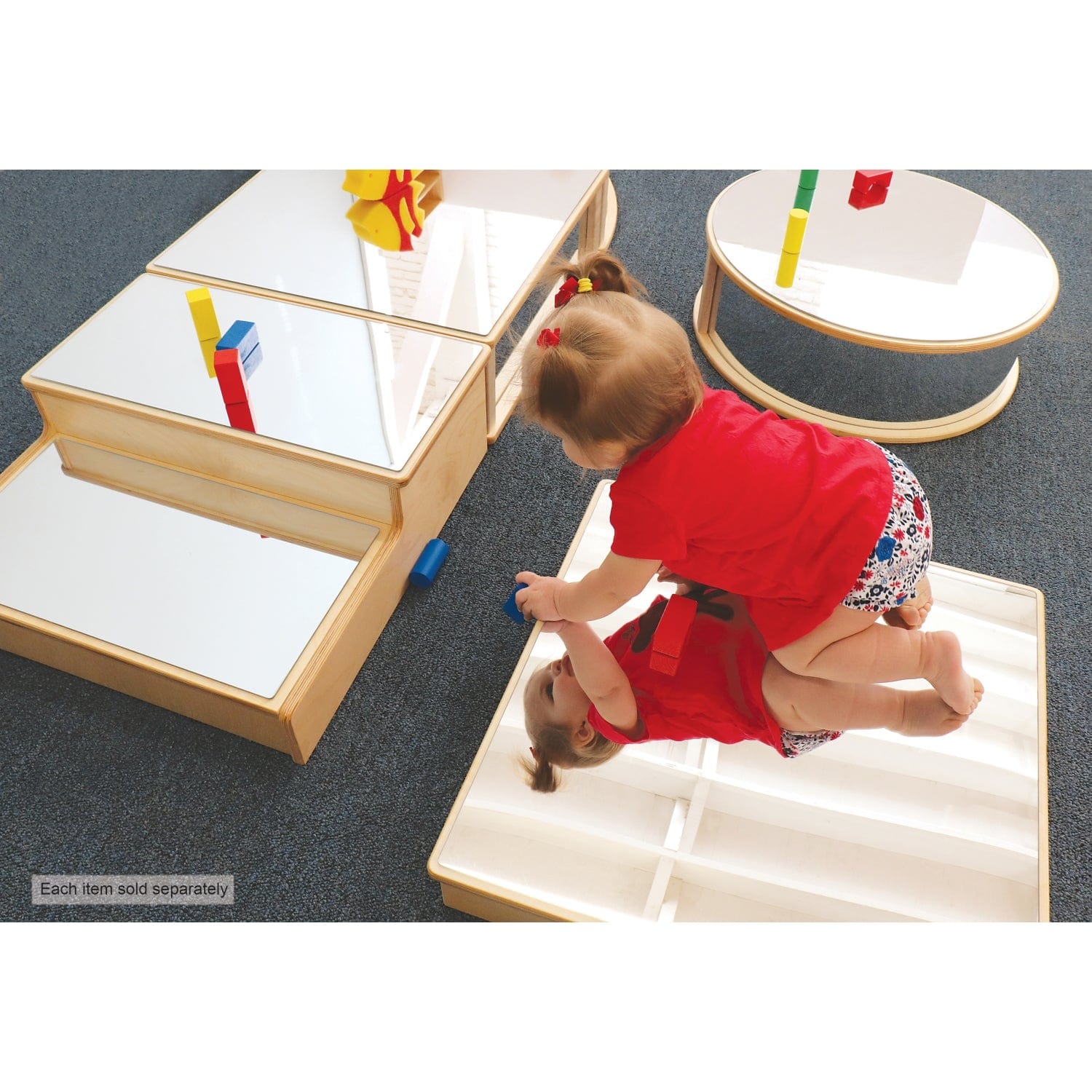 Square Baby Floor Mirror for Tummy Time & Play - Safe, Durable & Shatterproof Infant Mirror for Newborns & Toddlers - Perfect for Nursery, Daycare & Developmental Activities