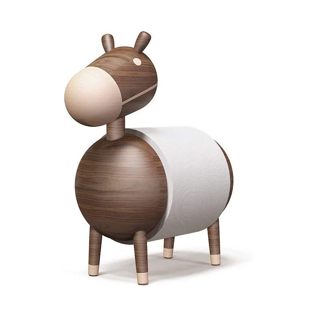 KGEZW Wooden Paper Towel Holder - Bathroom & Kitchen Toilet Roll Stand, Multifunctional Tissue Dispenser for Home, Office, and RV Use