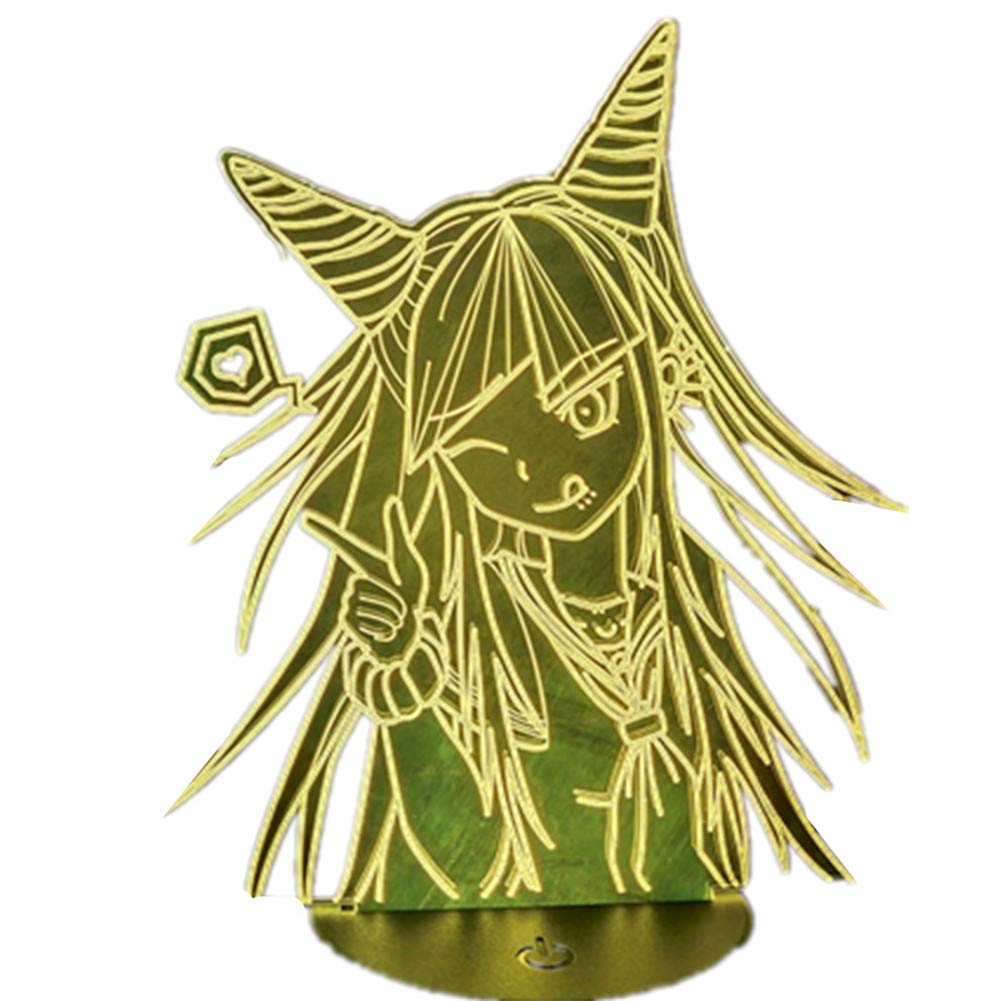 3D Illusion LED Night Light Lamp - Anime Mioda Ibuki Figure with 7/16 Color Changing, Remote & Touch Control (Black Base) - Perfect for Bedroom Decor, Christmas Gifts, Kids Room & Party Lighting