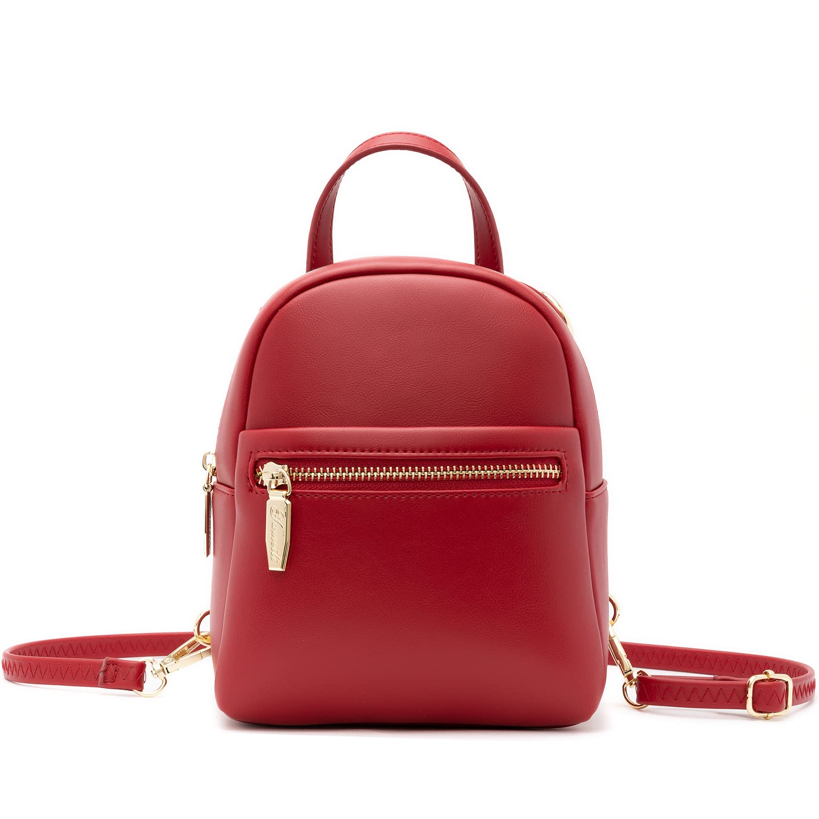 Cute Mini Leather Backpack Purse for Women & Teen Girls - Small Shoulder Bag Handbag in Red - Perfect for School, Travel & Everyday Use