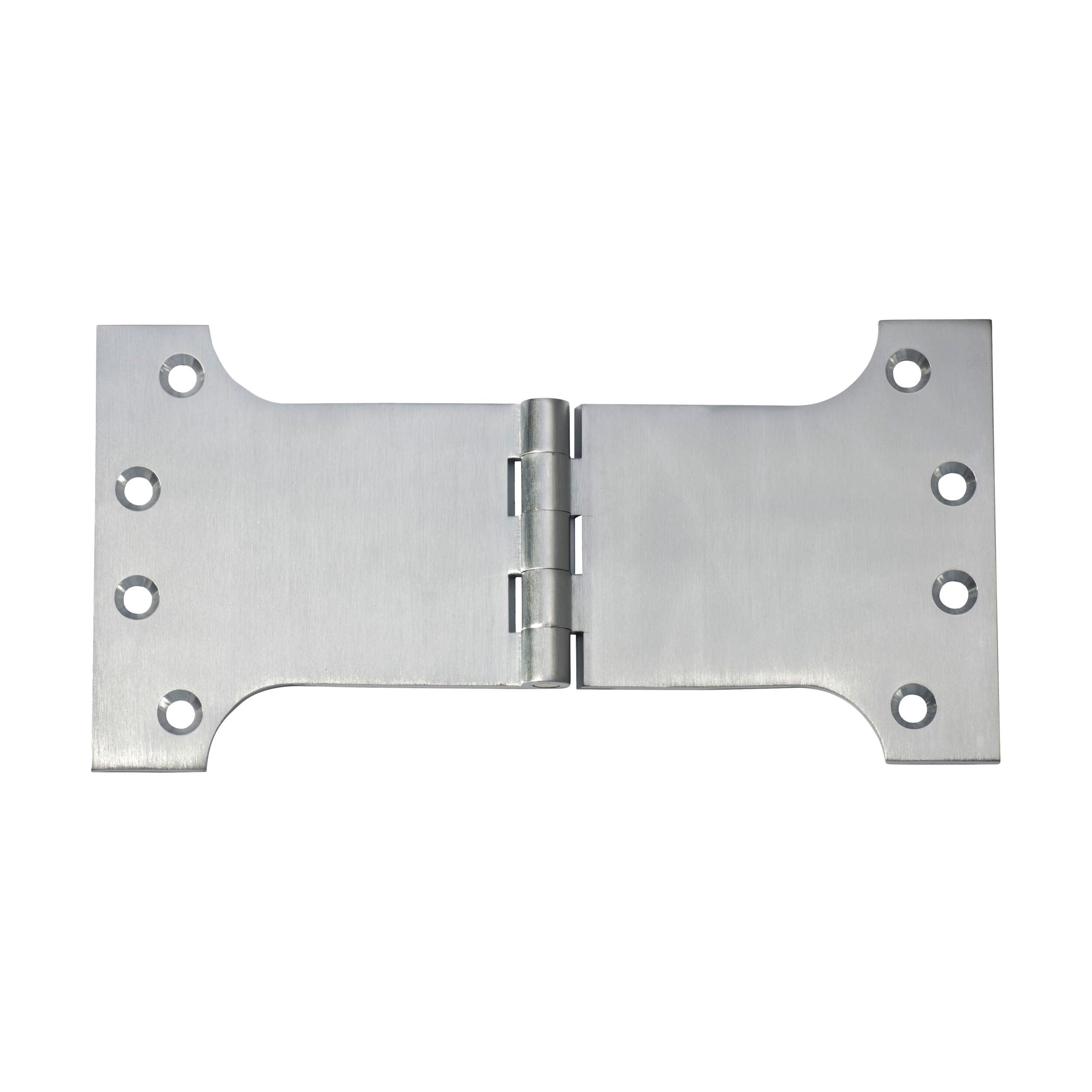 2784 Hinge Parliament Satin Chrome H100xW200mm - Heavy Duty Cabinet Door Hinges for Kitchen, Bathroom & Furniture Installation