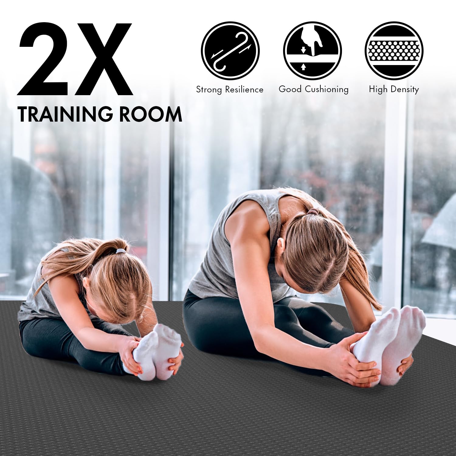 FrenzyBird Extra Large Yoga Mat 6'x4' (72