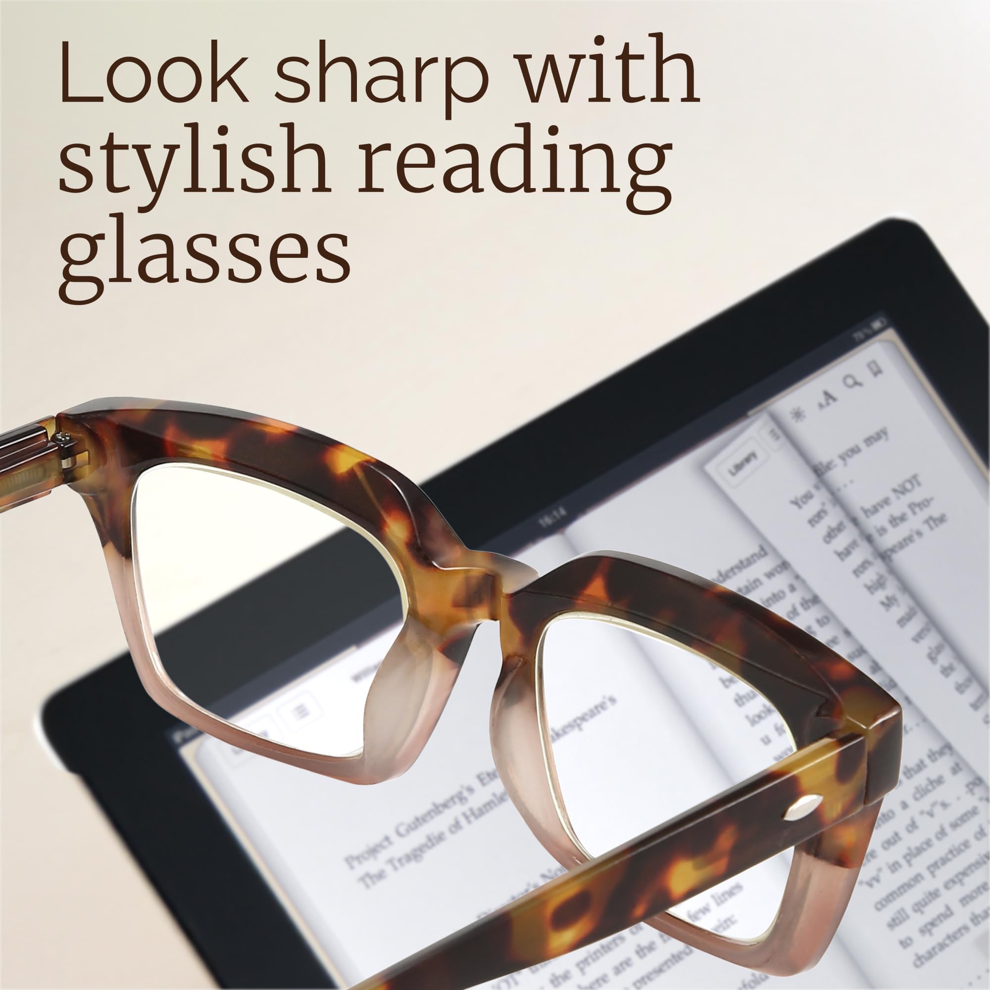 Miyya Oprah Style Reading Glasses for Women - Blue Light Blocking Cheater Eyeglasses with Oversized Frames | Perfect for Computer Use, Reading & Fashion Accessories