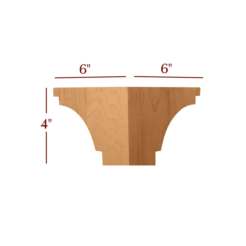 4 Square Corner Hollingsworth Pedestal Foot - Heavy Duty Table Base for Dining Tables, Conference Tables & Office Furniture - Perfect for Restaurants, Homes & Commercial Spaces