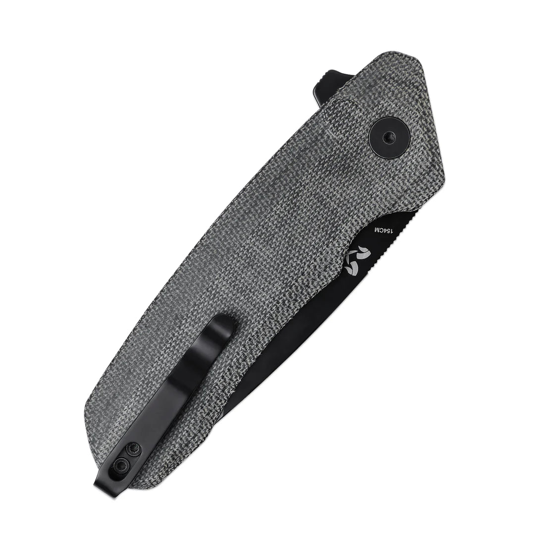 Kizer V4602C1 Vanguard Mad Tanto Button Lock Folding Knife - Black Plain Blade & Micarta Handles - EDC, Outdoor, Camping, Survival Gear