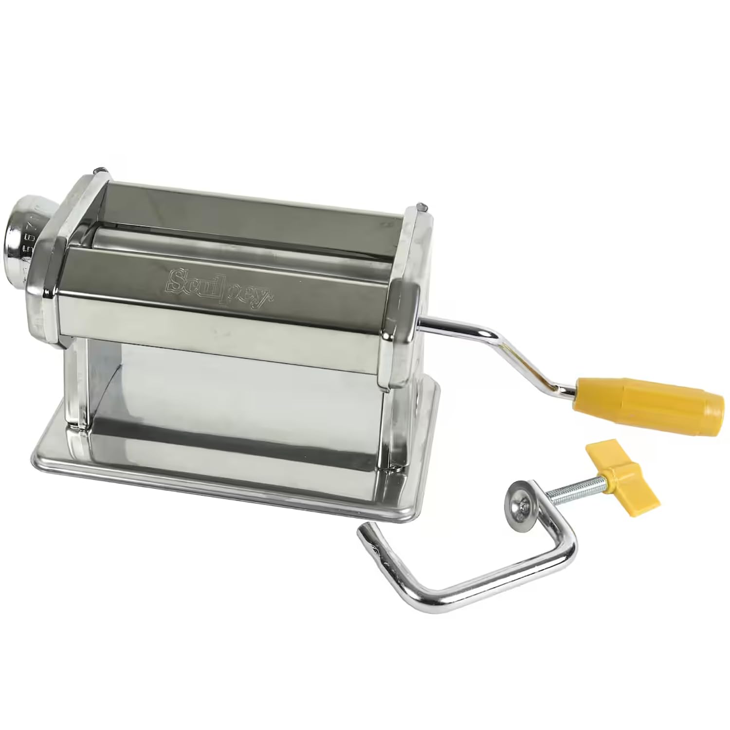 Sculpey Polymer Clay Conditioning Pasta Machine - 9 Adjustable Thickness Settings with Clamp & Hand Crank - Perfect for Baking, Sculpting & DIY Craft Projects - Ideal for Beginners to Professional Artists