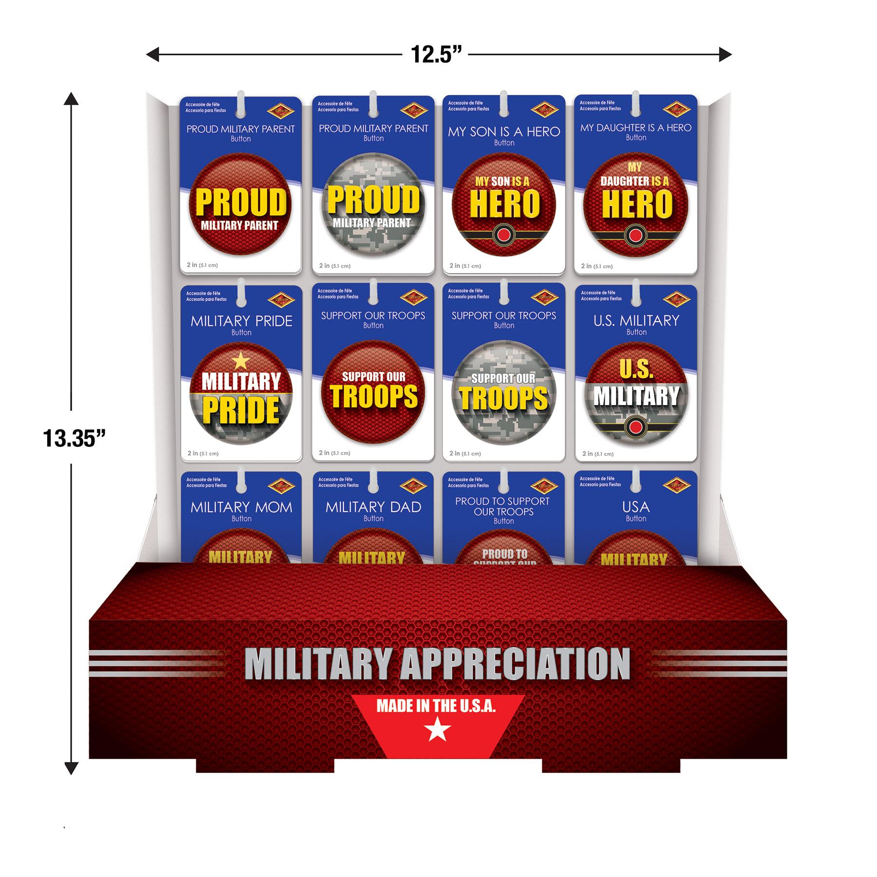 108-Piece Beistle Marines Military Appreciation Counter Display - Patriotic Party Decor for Veterans Day, Memorial Day & Military Events