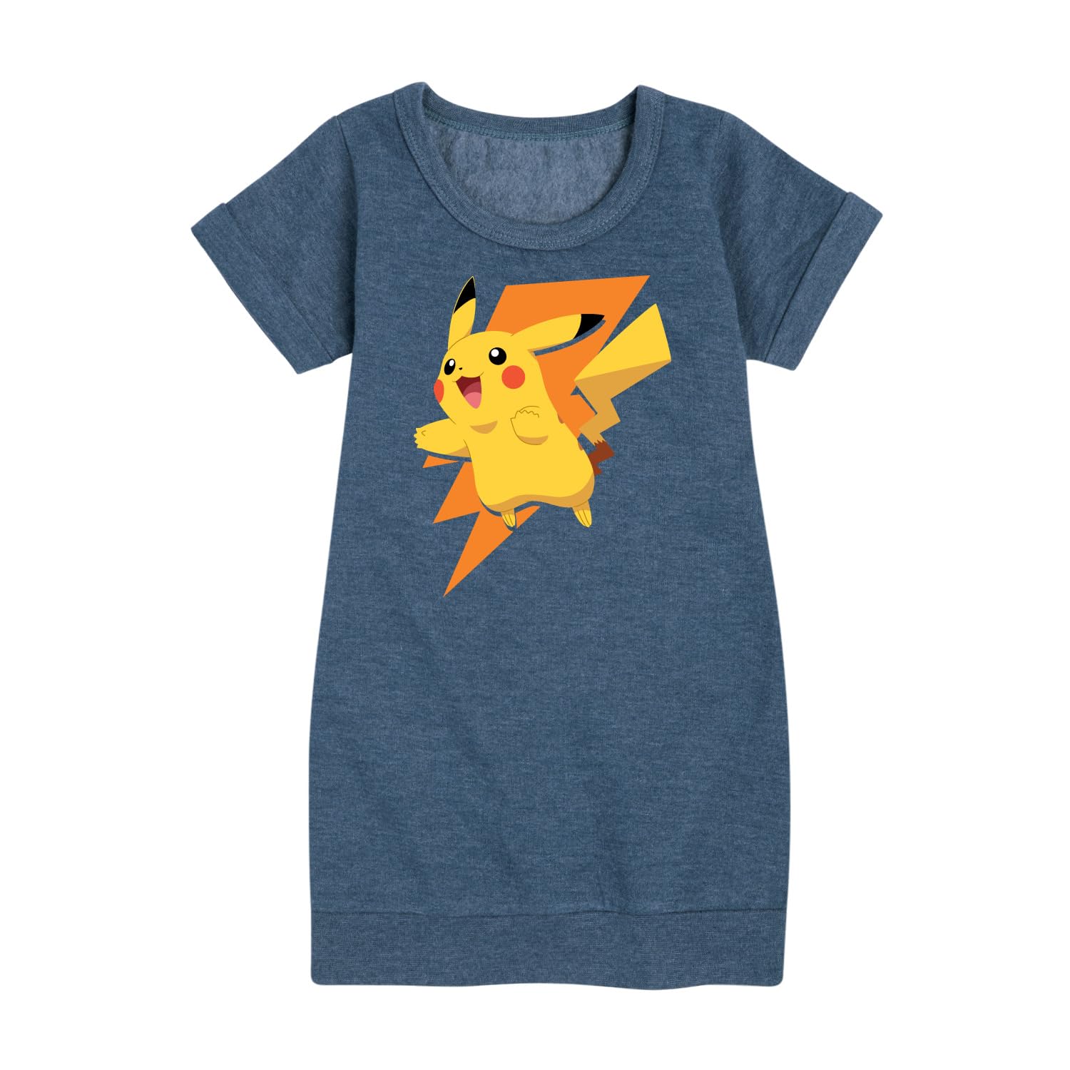 Pokémon Pikachu Thunderbolt Fleece Dress for Girls - Soft & Cozy Kids' Winter Outfit - Perfect for School, Playdates & Holiday Gatherings