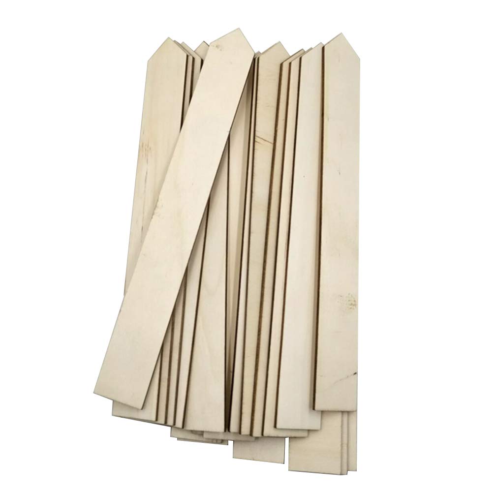 50 Pack Wooden Garden Labels with Long Strip Stakes - Durable Plant Markers for Herbs, Vegetables & Flowers - Perfect for Outdoor Gardening & Indoor Plant Identification