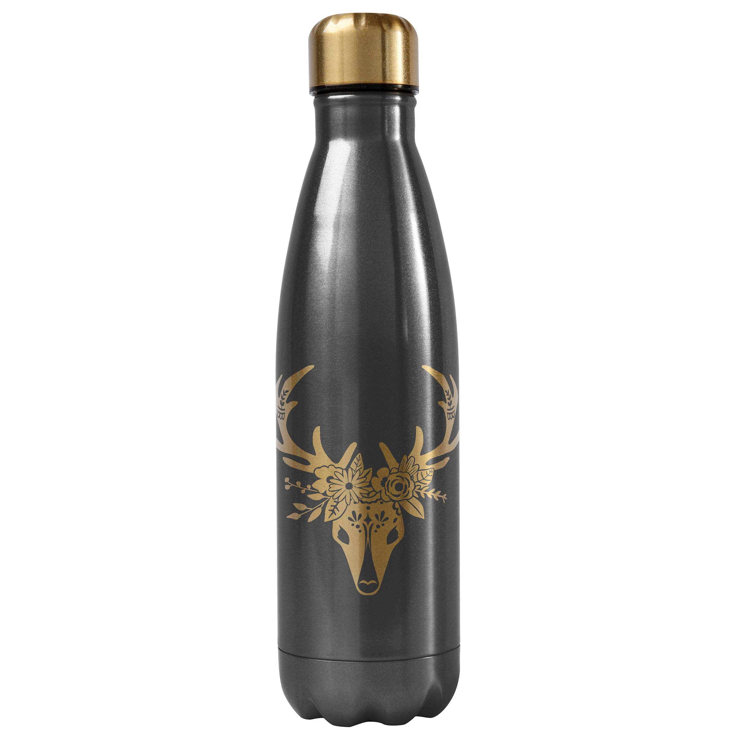 Premium Stainless Steel Water Bottle - 20oz, Vacuum Insulated, BPA-Free, Leak Proof - Charcoal Black for Gym, Hiking, Travel & Outdoor Activities