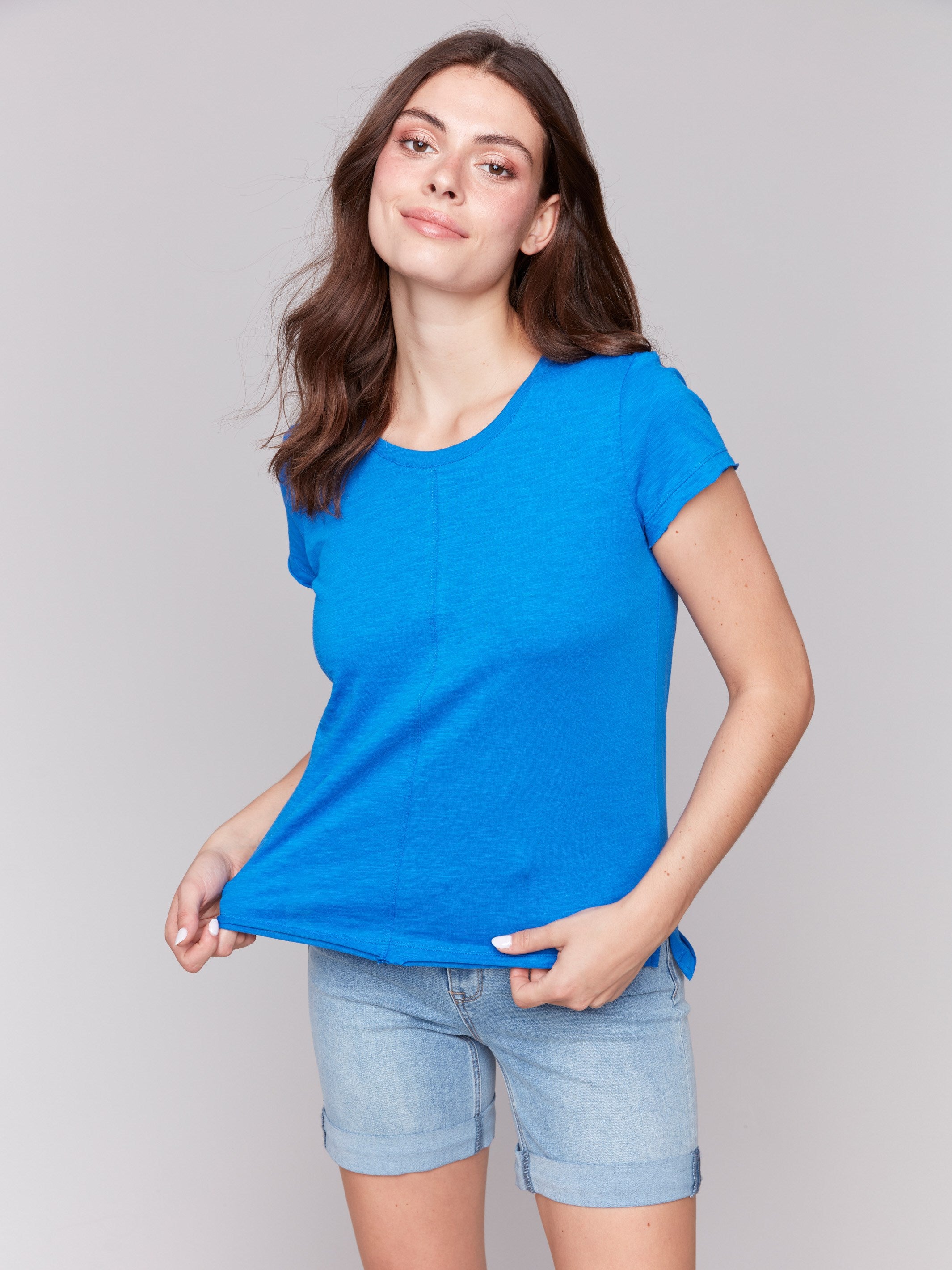 Organic Cotton Slub T-Shirt for Men & Women - Soft Breathable Casual Tee - Perfect for Beach, Travel & Everyday Wear