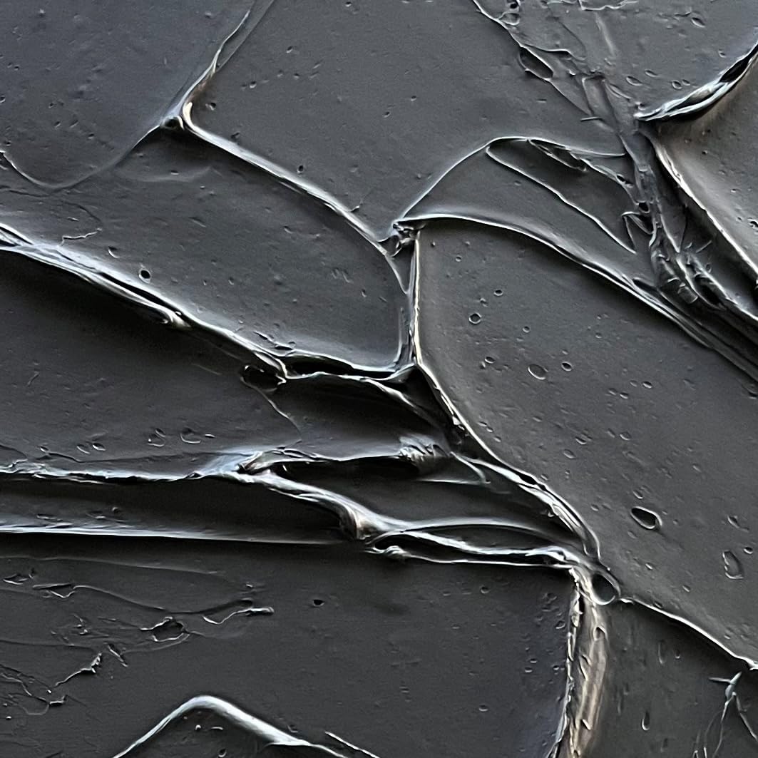 Large Abstract Modern Oil Painting on Black Canvas - 60x30 Inch Contemporary Textured Wall Art for Living Room, Bedroom & Office Decor | Minimalist Home Artwork by NANKAI