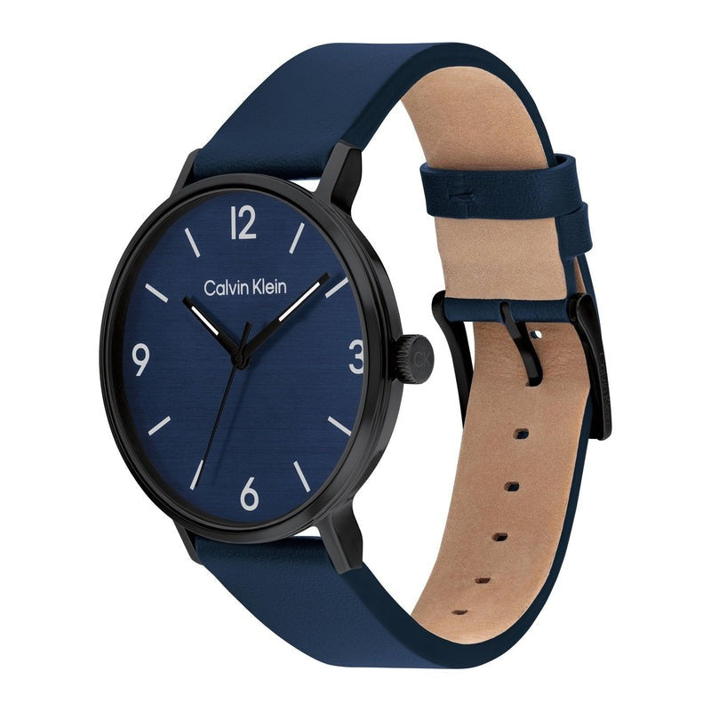 Calvin Klein Modern Blue Leather Men's Watch 25200436 - Stylish & Durable Timepiece for Business, Casual & Formal Occasions