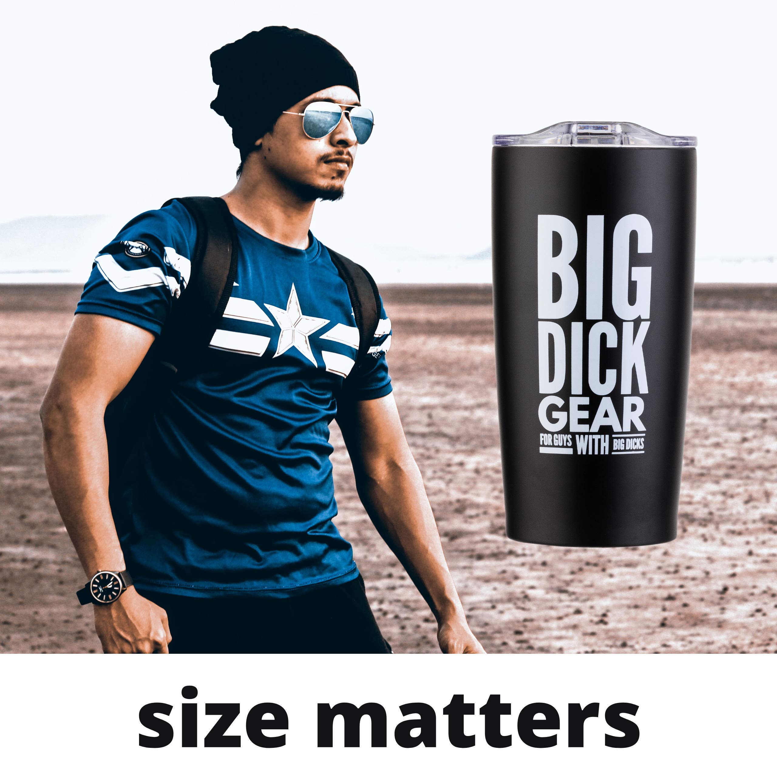 Better Me Big Dick Gear Funny Coffee Mug - 20oz Stainless Steel Tumbler for Men | Humorous Gag Gift for Well-Endowed Guys | Perfect for Office Pranks, Bachelor Parties & Inappropriate Gifts | Black