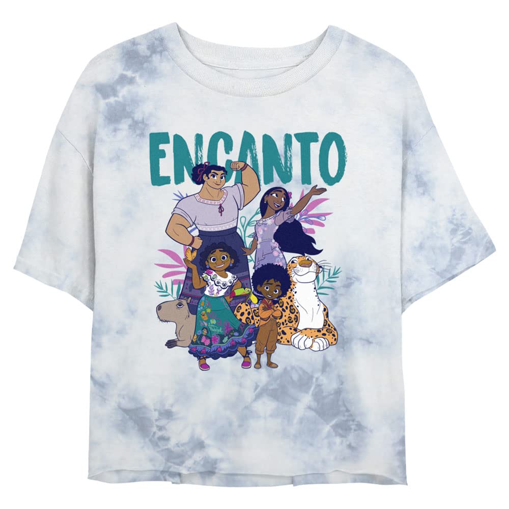 Disney Encanto Together Women's Bombard Wash Short Sleeve Crop T-Shirt | Cute Casual Summer Top for Theme Parks, Concerts & Everyday Wear