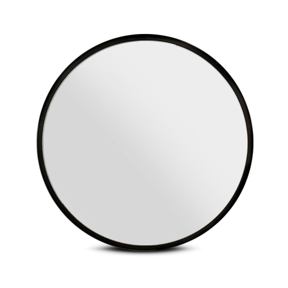Embellir 36-Inch Round Wall Mirror - Black Framed Bathroom Vanity Mirror for Makeup & Home Decor - Perfect for Bedroom, Living Room, and Bathroom
