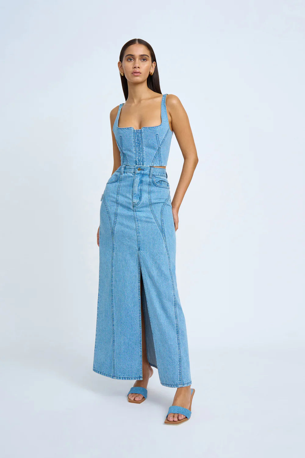 Blue Jean Beauty Bustier - Sexy Corset Top for Women | Perfect for Date Night, Parties & Lingerie Fashion