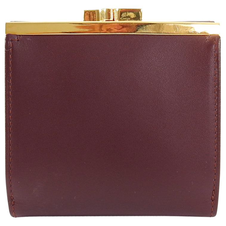 Vintage Cartier Must de Cartier Burgundy Leather Logo French Wallet for Women - Perfect for Everyday Use & Luxury Gift Giving