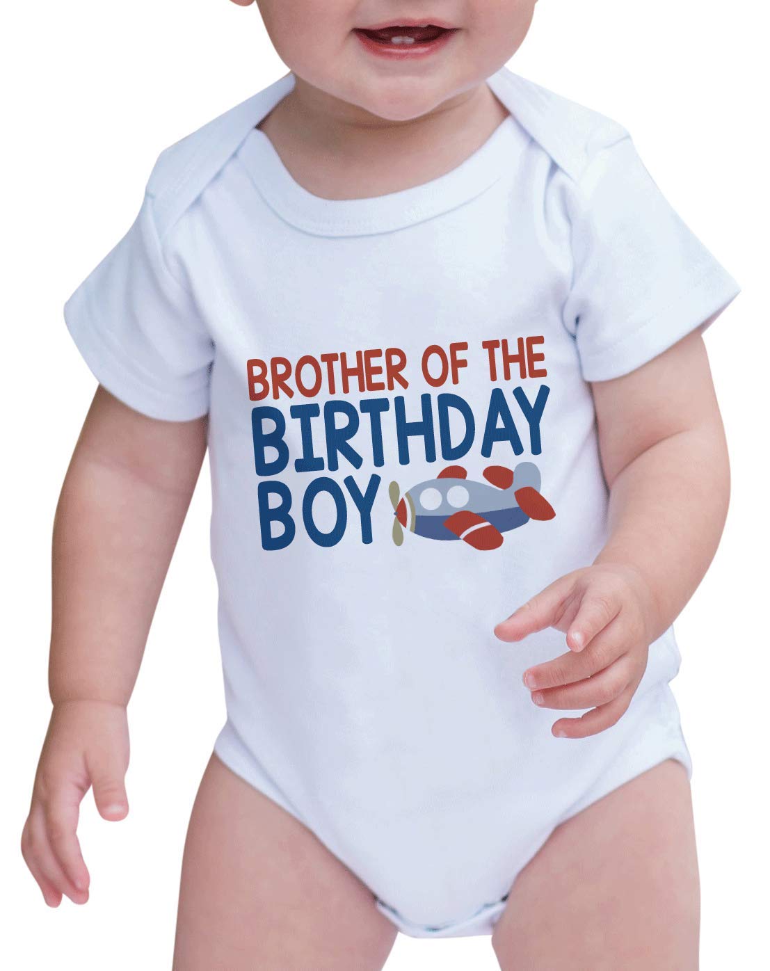 7 Ate 9 Apparel Boys' Airplane Print One-Piece Romper - Cute Baby Outfit for Brother Matching Sets & Family Photos