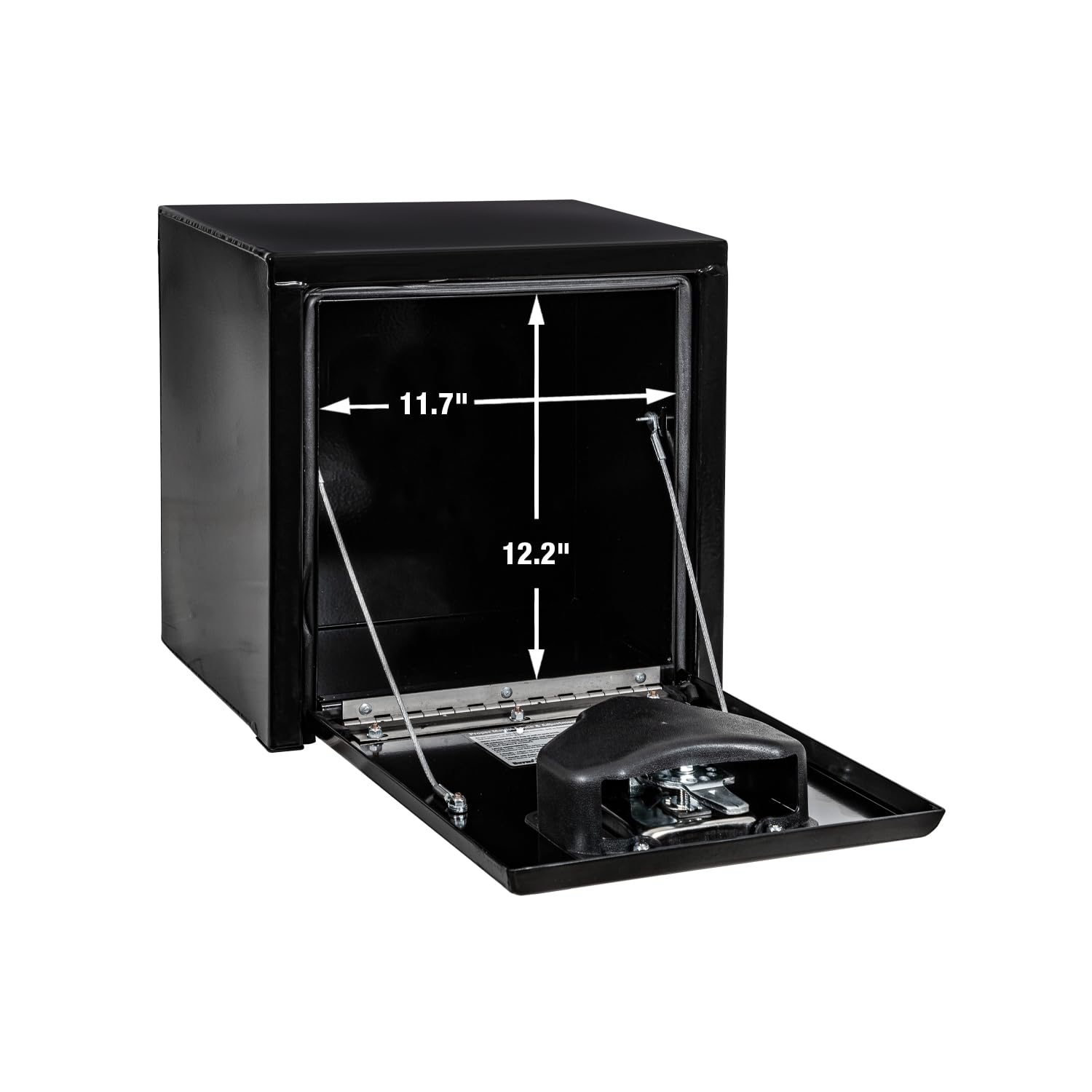 Buyers Products 1703310 Black Steel Underbody Truck Tool Box with Lockable T-Handle Latch - 15x10x15 Inch - Made in USA - Durable Pickup Truck Storage for Tools & Equipment - Perfect for Off-Roading, Construction & Work Sites