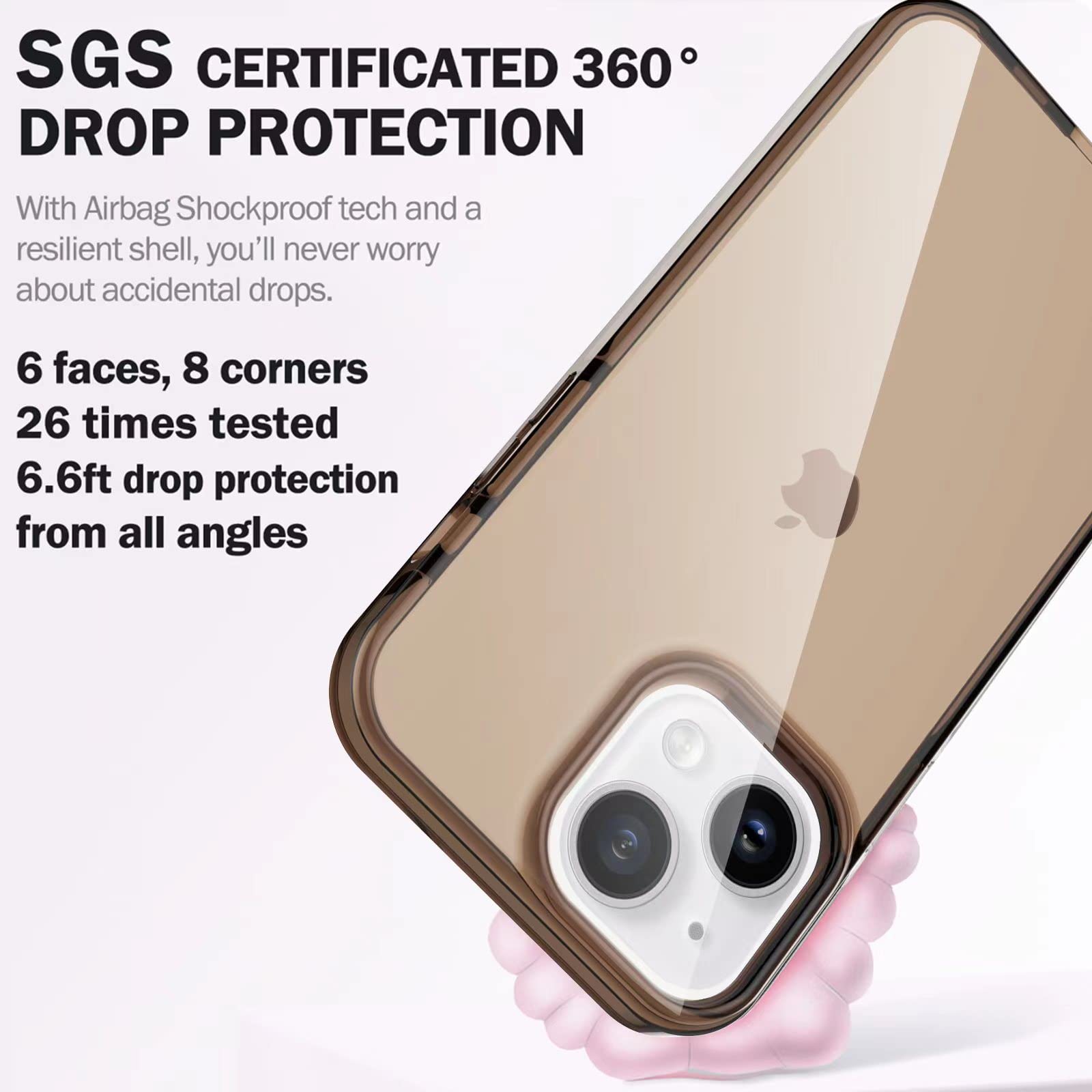 ArtsEvo Rugged iPhone 14 Case & iPhone 13 Case - 6.6ft Military Drop Protection Shockproof Cover | Full Body Protective Phone Case in Brown | Perfect for Outdoor Adventures & Daily Use