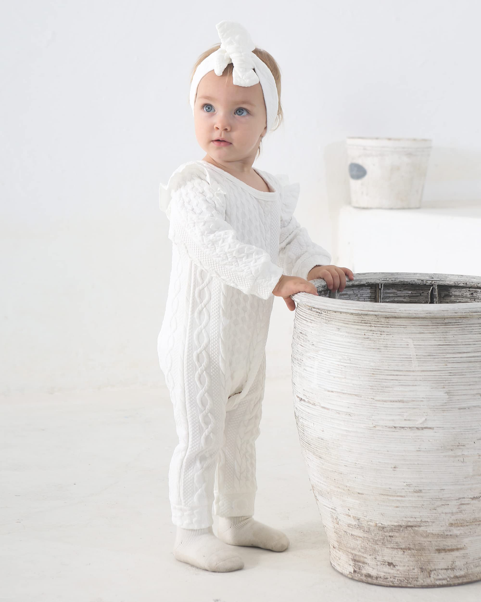 Renotemy Newborn Baby Girl Clothes - Fall Winter Outfits, Infant Rompers & Solid Jumpsuits | Cute Bodysuit for 0-24 Months | Perfect for Family Photos, Holiday Gifts & Daily Wear