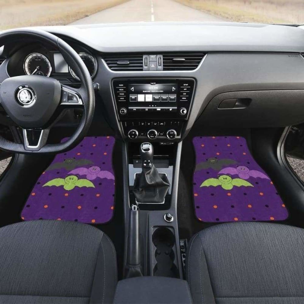 Bat Halloween Car Floor Mats - Non-Slip Custom Fit All-Weather Protection - Perfect for Halloween Decor & Car Accessories