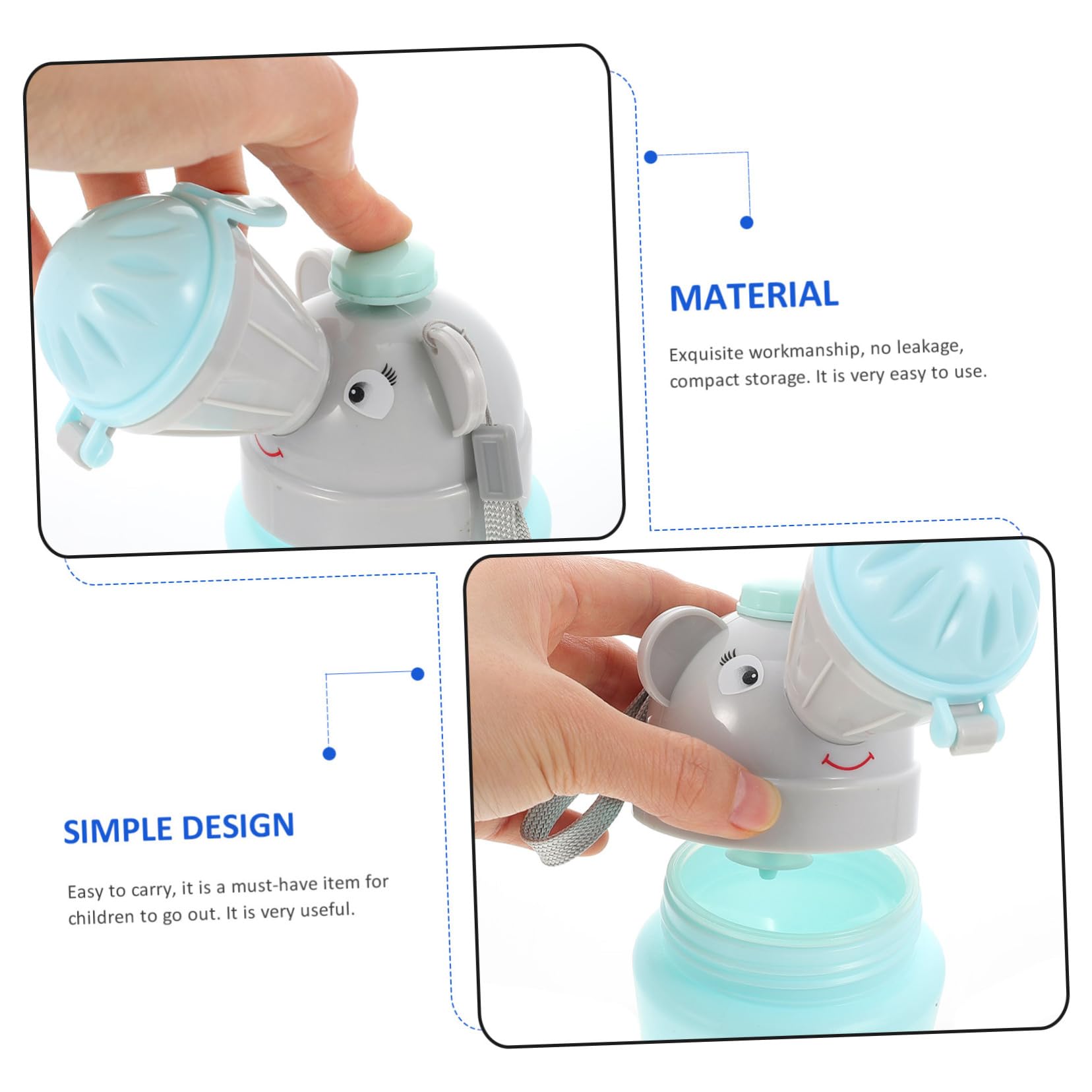 UPKOCH Portable Car Urinal for Men - Emergency Travel Toilet with Leak-Proof Design & ABS Material - Perfect for Road Trips, Camping & Long Drives (Green)
