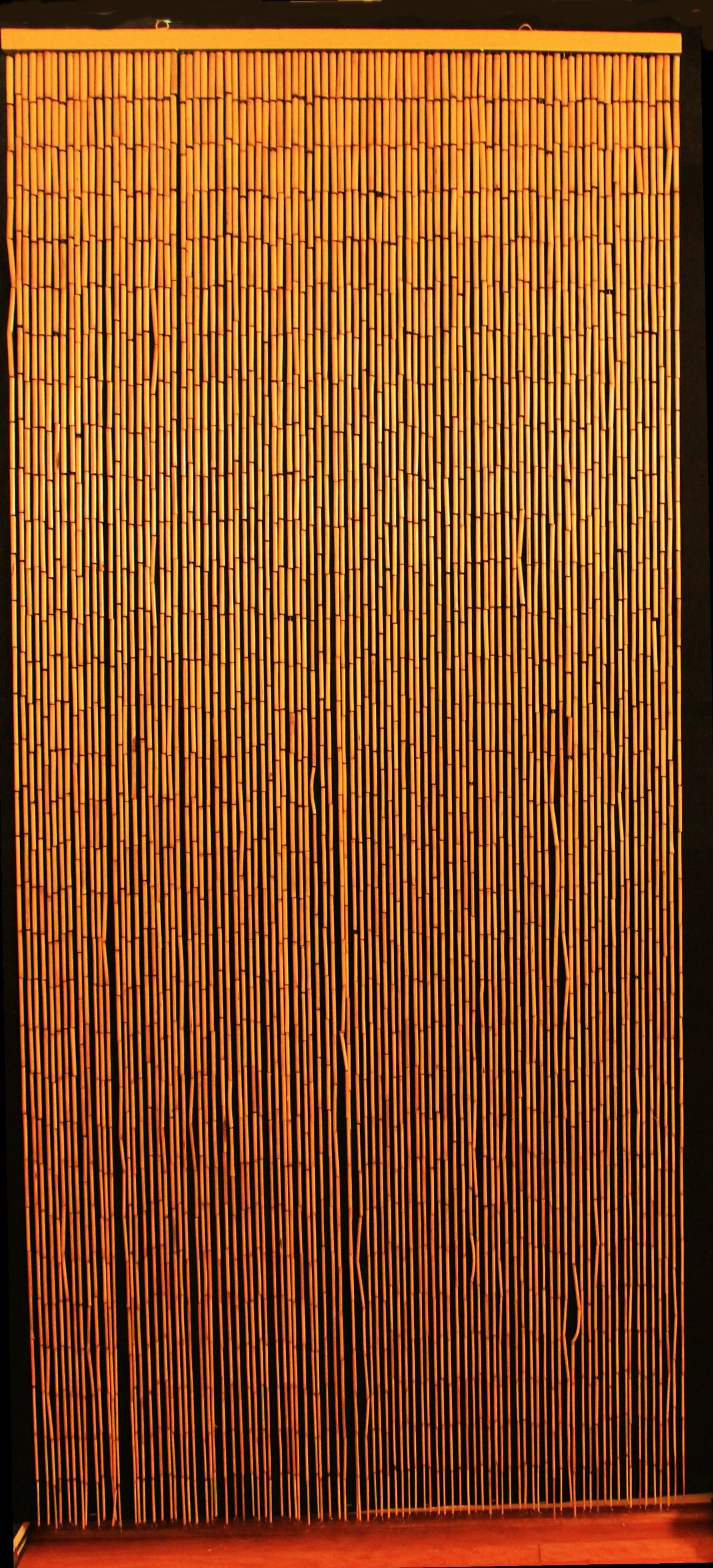 Natural Bamboo Beaded Curtain - 90 Strands Tropical Hawaiian Room Divider for Doorway & Home Decor | Perfect for Beach House, Boho Bedroom & Zen Spaces