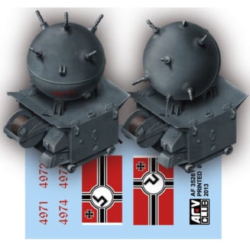 1/35 Scale AFV 35261 WWII German EMC Naval Mines - Highly Detailed Military Model Kit for Collectors & History Enthusiasts - Perfect for Diorama Building, Wargaming & Historical Displays