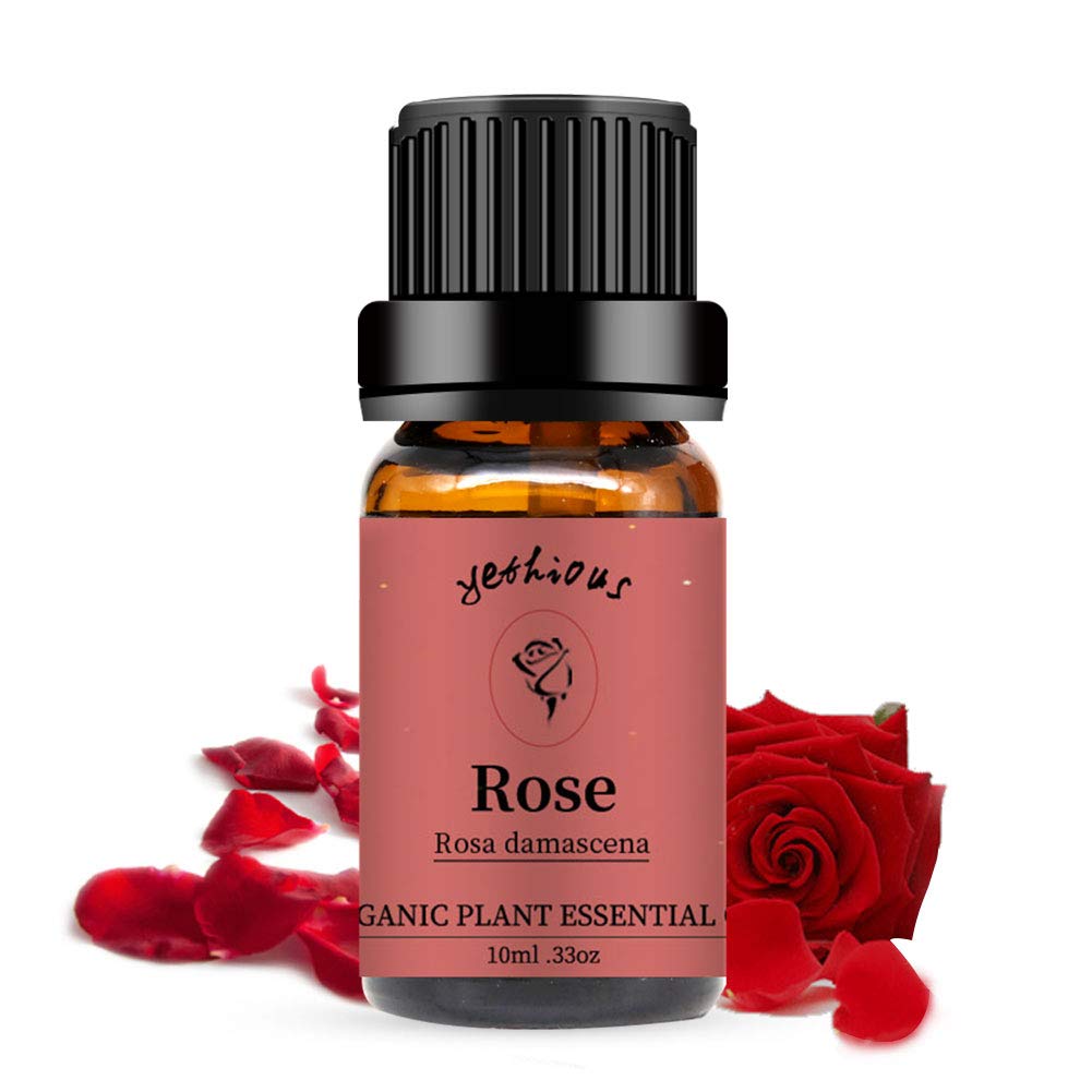 100% Pure Yethious Rose Essential Oil - 10ML Natural Aromatherapy Oil for Diffusers, DIY Candles, Soap Making & Skin Care | Relaxing Scent for Spa, Yoga & Home Fragrance