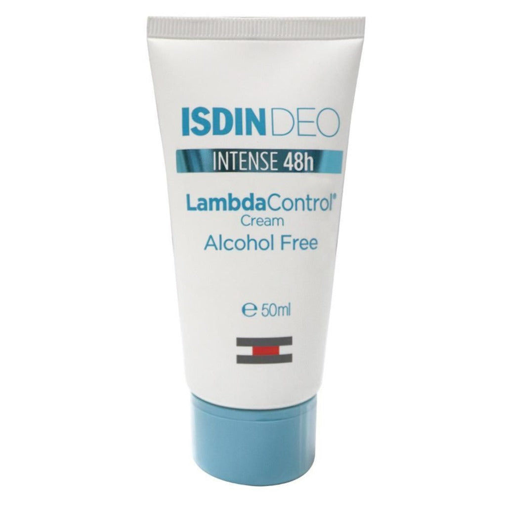 Isdin Deo Lambda Control Intense 48-Hour Antiperspirant Cream 50ml - Long-Lasting Sweat & Odor Protection for Men & Women - Ideal for Gym, Work & Daily Activities