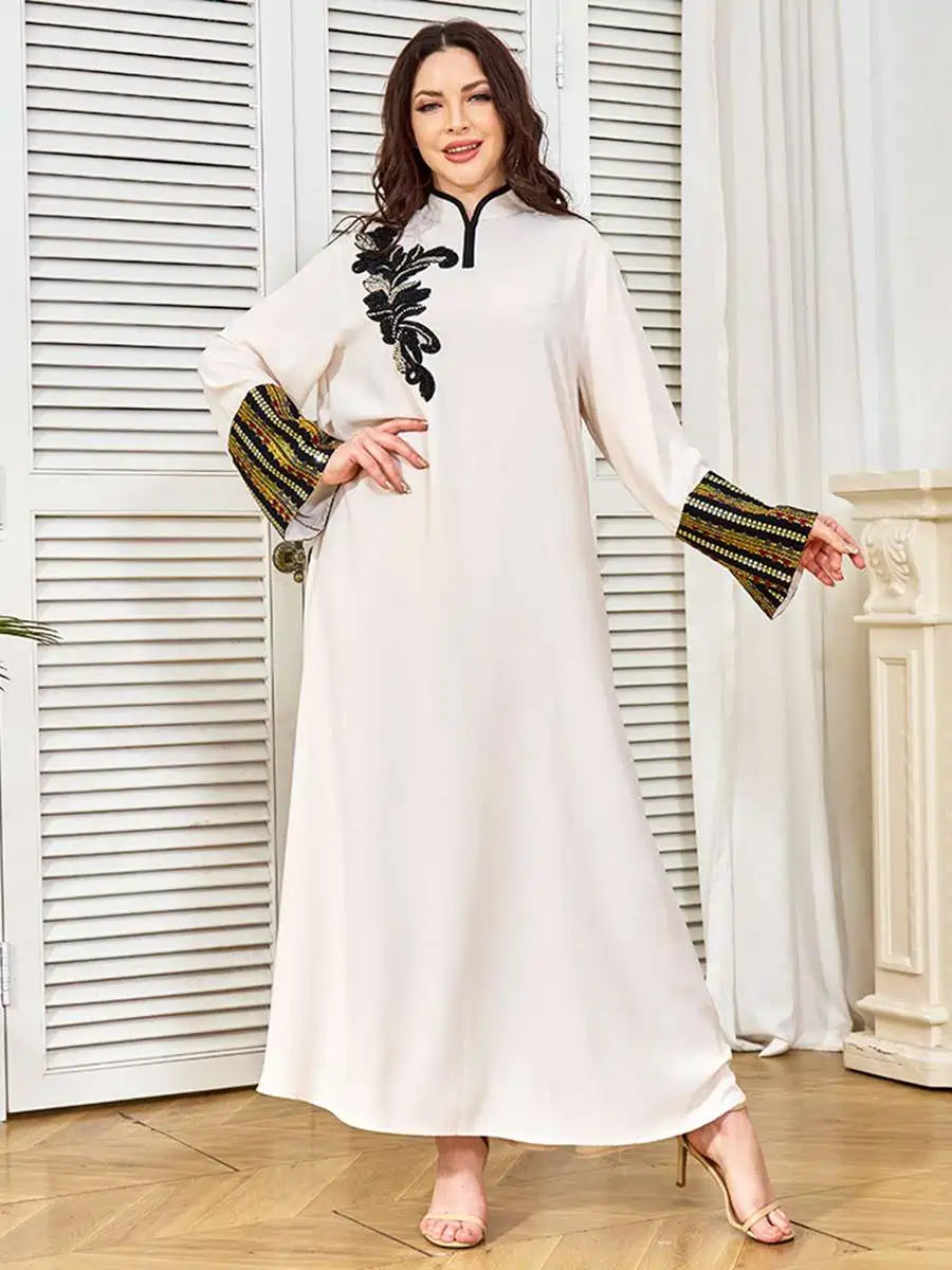 Elegant Eid Beads Caftan Dress for Women - Stylish Kaftan #25380 - Perfect for Eid Celebrations, Parties, and Special Occasions
