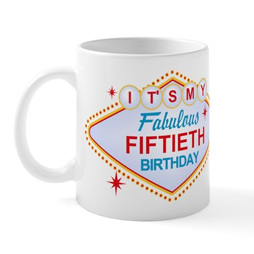 White - Las Vegas Birthday 50 Mug