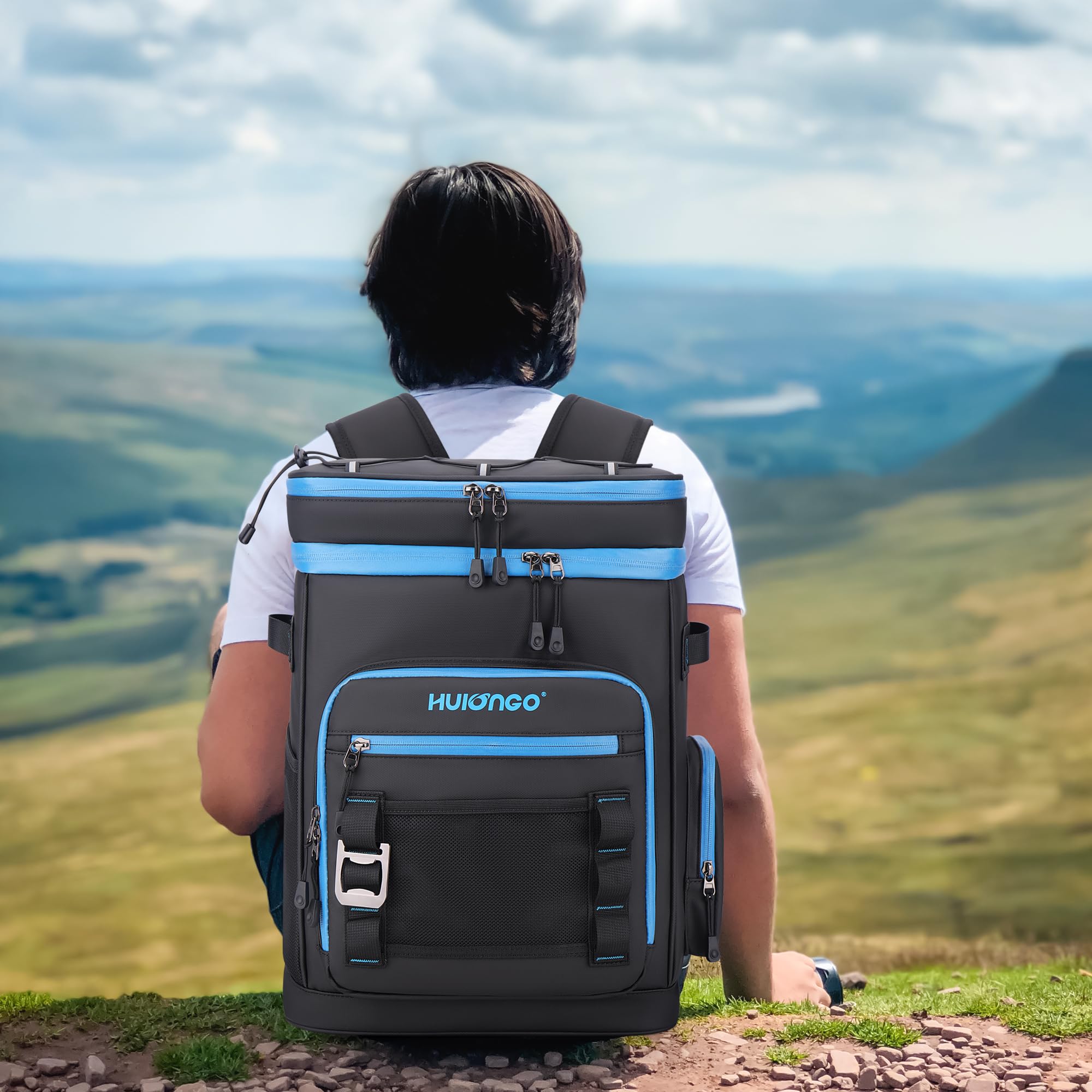 Large 30L Waterproof Insulated Cooler Backpack for Men & Women - Leak Proof Picnic, Camping, Beach, Fishing & Travel Backpack - Holds 48 Cans - Perfect for Outdoor Adventures, Tailgating & Road Trips