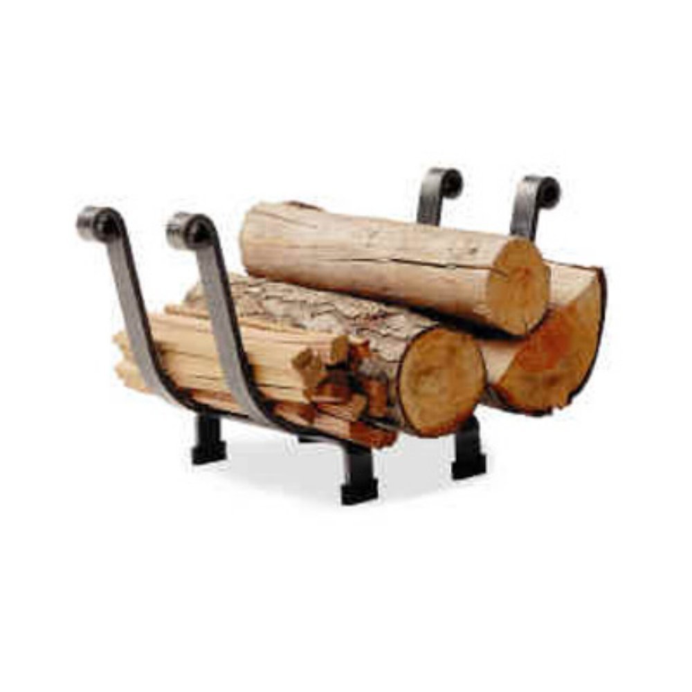 Enclume Hammered Steel Basket Log Rack - Heavy Duty Firewood Holder for Fireplace, Camping & Outdoor Decor