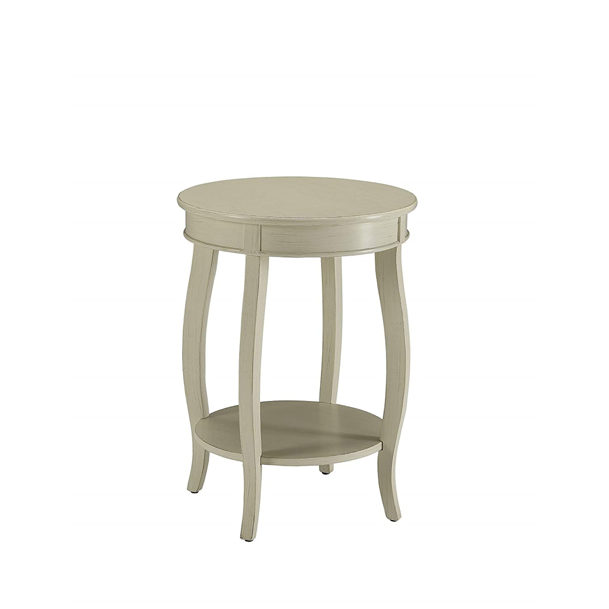 Antique White Accent Table - Elegant Side Table for Living Room, Bedroom, or Office - Perfect for Home Decor and Small Spaces
