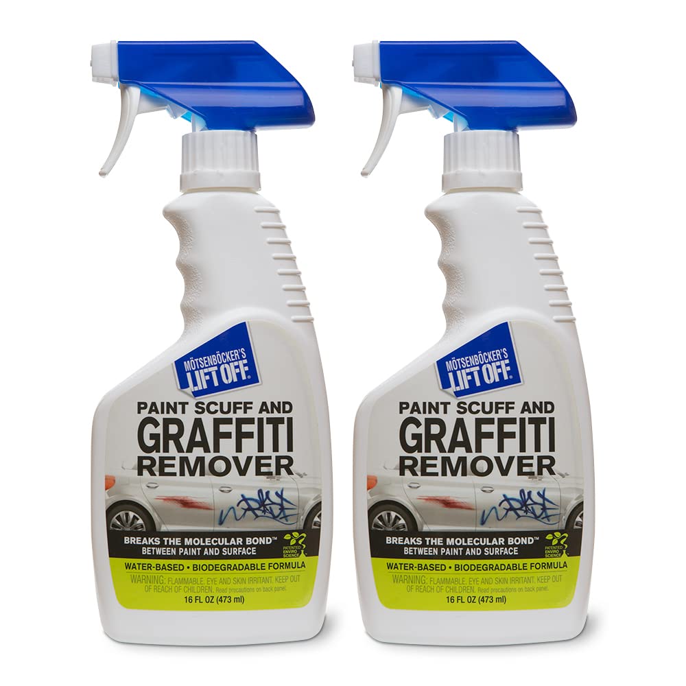 Motsenbocker's Lift Off 45406-2PK 16-Ounce Paint Scuff & Graffiti Remover - Removes Spray Paint, Acrylic, Marks from Vehicles, Brick, Boats, Concrete - Pack of 2 - Perfect for Home, Garage & Industrial Cleaning