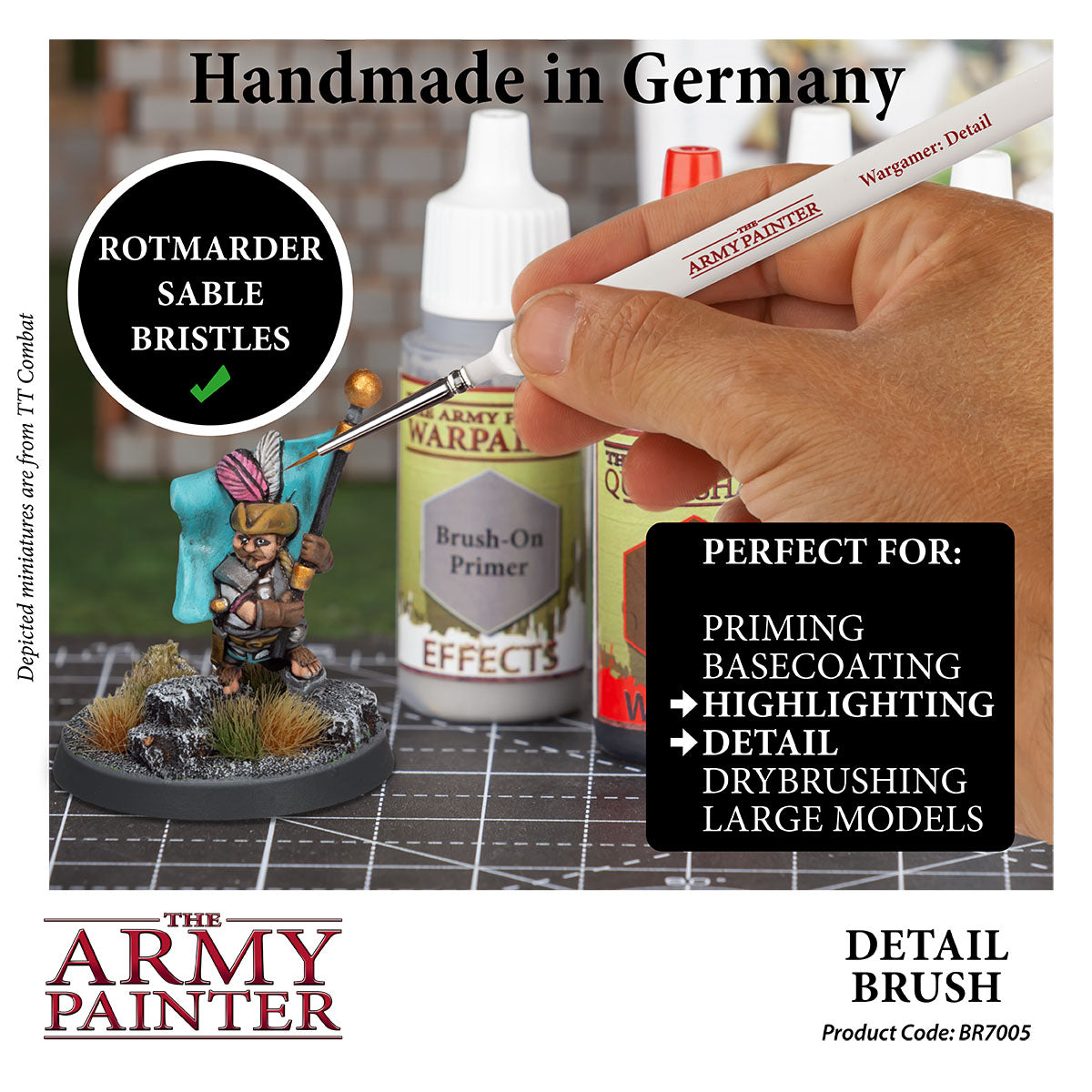 Premium Wargamer Paint Brushes for Miniatures - Fine Detail Brush Set for Tabletop Gaming, Warhammer & Model Painting - Perfect for Miniature Wargaming, Dioramas & Hobby Projects