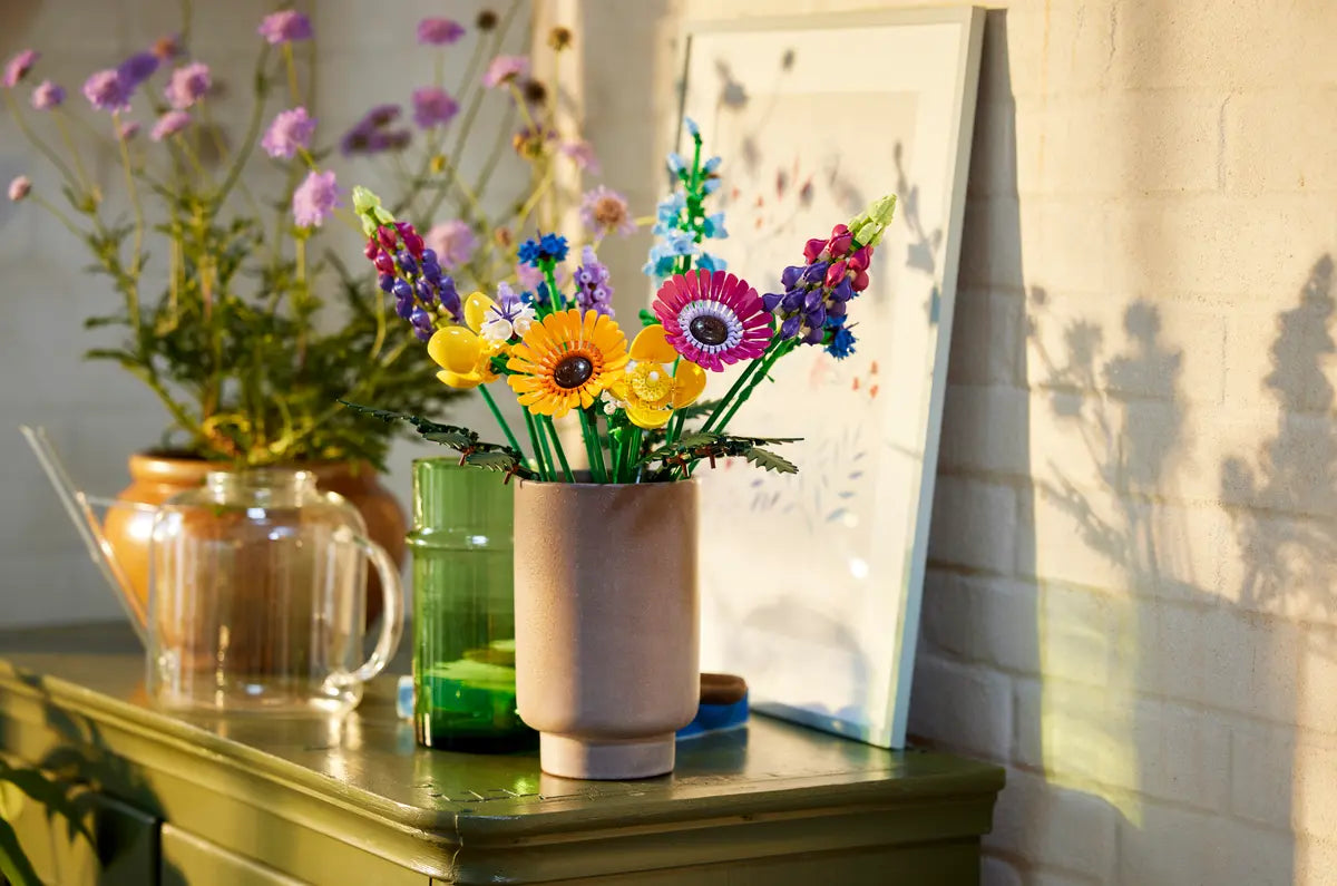 LEGO Botanical Collection Wildflower Bouquet Building Kit - DIY Artificial Flowers for Home Decor, Gift for Adults & Teens - Perfect for Office Desk, Living Room & Wedding Centerpieces