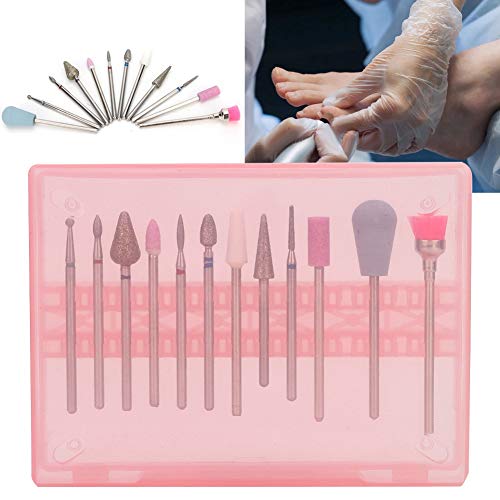 12Pcs Ceramic Nail Grinding Heads for Professional Nail Art Tools - Perfect for Manicure, Pedicure & Nail Polish Removal - Salon & Home Use