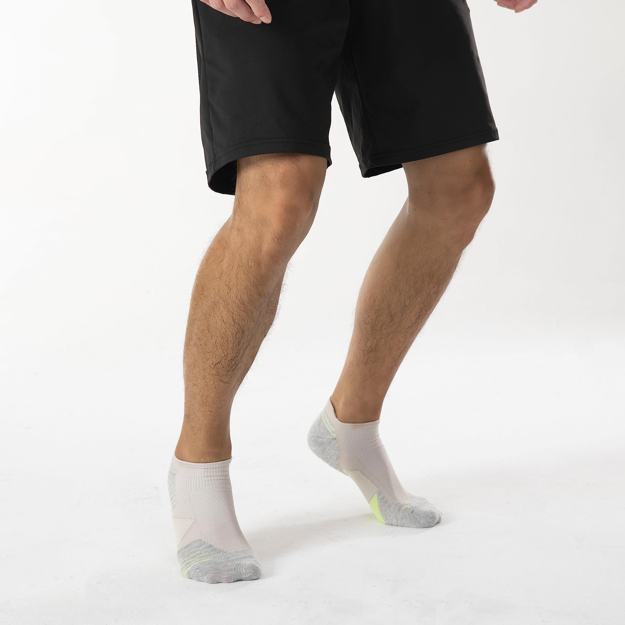 WANDER Men's Athletic Running Socks 7 Pairs - Thick Cushion Ankle Socks for Sports & Workouts - Low Cut Socks (Sizes 6-9/10-12/12-14) - Perfect for Jogging, Gym & Outdoor Activities