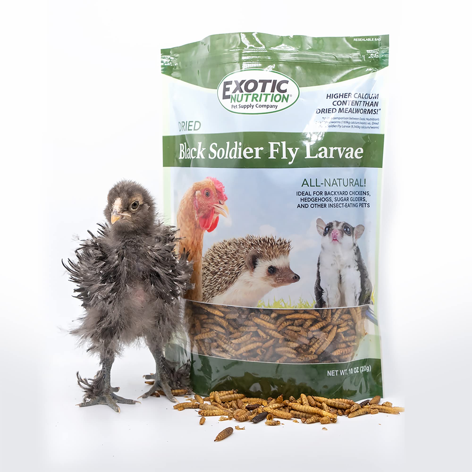 Exotic Nutrition Bulk Dried Insect Trio - Premium Dried Mealworms, Black Soldier Fly Larvae (BSFL), and Dried Crickets for Reptiles, Birds, and Small Pets - Perfect for Feeding Bearded Dragons, Chickens, and Hedgehogs