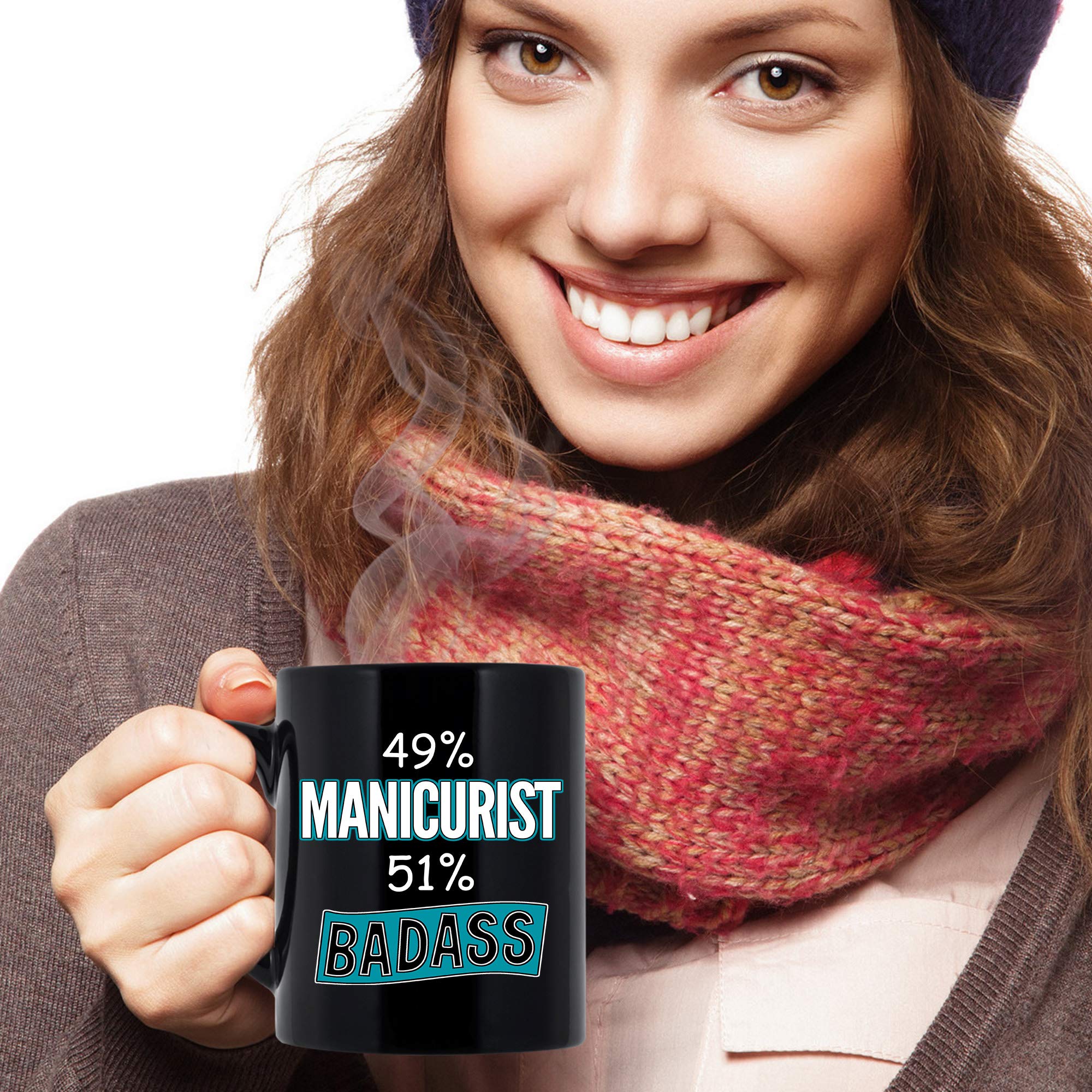 11 oz Black Manicurist Coffee Mug - Funny Gift for Women & Men - Perfect for Nail Technicians, Salons & Coffee Lovers