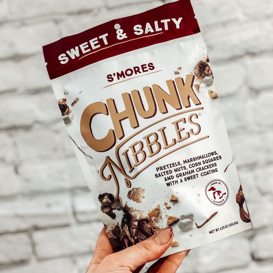 S'mores Snack Mix - Sweet & Salty Treats (4.25oz, 3 Packs) for Picnics & Parties