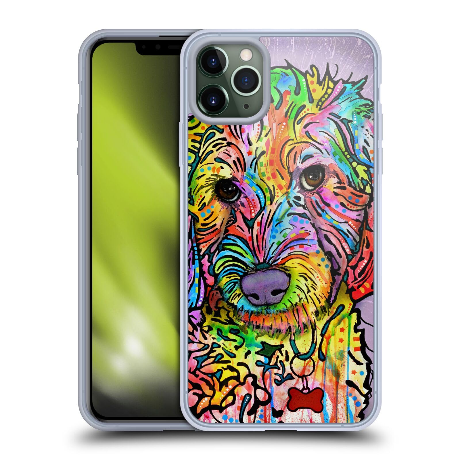 Dean Russo Sweet Poodle Dogs iPhone 11 Pro Max Case - Officially Licensed Soft Gel Cover by Head Case Designs, Perfect for Everyday Use and Gift Giving