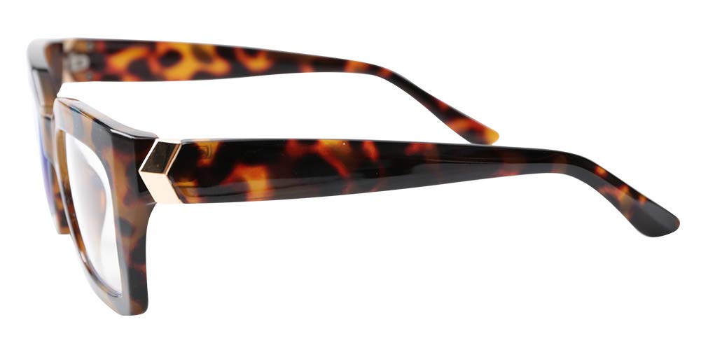 SOOLALA Unisex Blue Light Blocking Glasses - Square Computer & Reading Glasses with Anti-Glare Protection - Perfect for Office Work, Gaming & Screen Time