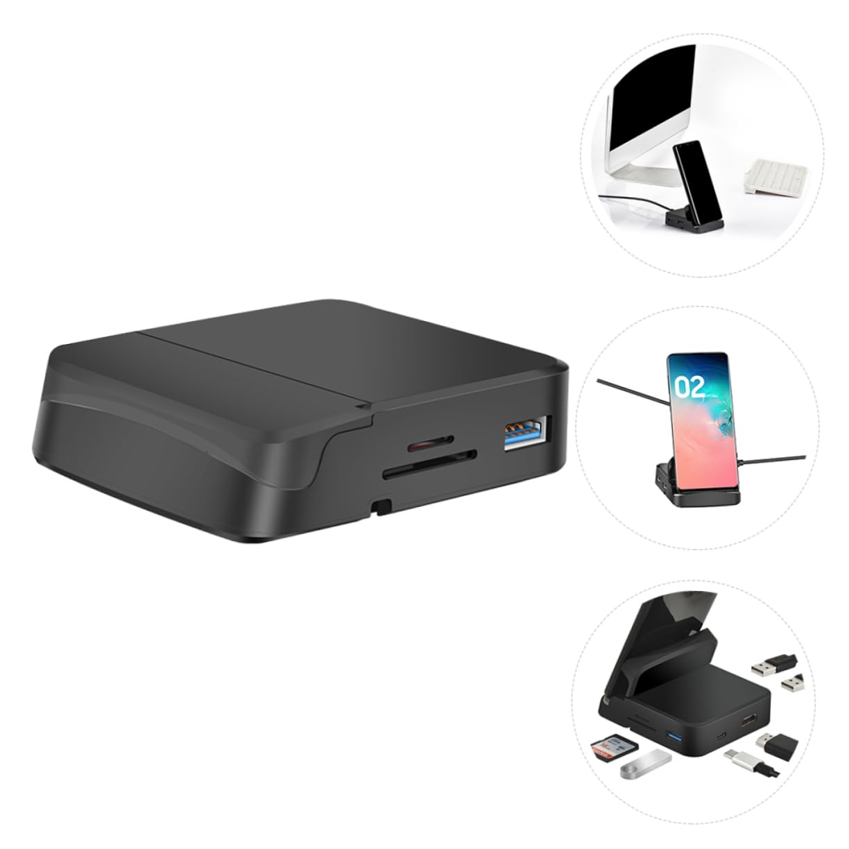USB C Hub with 8 Ports - Aluminum Alloy Docking Station for Laptop & Phone - Home & Office Use